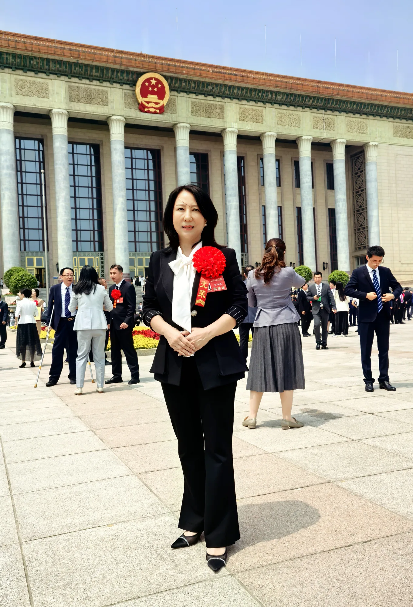 张洛梅在人民大会堂全国表彰大会现场